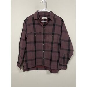 Rowan Dallas Oversized Plaid Shirt Size XS Casual Essential Layering Classic